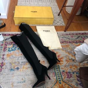 Fendi Rockoko Velvet Over he knew boots